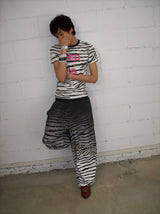 ZEBRA-PRINT GLITTER T-SHIRT