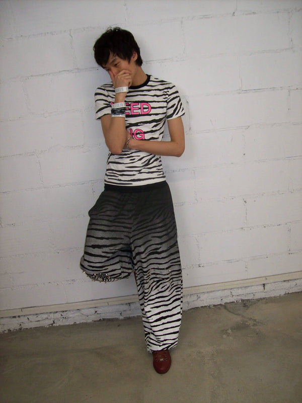 ZEBRA-PRINT GLITTER T-SHIRT
