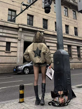 PENTAGRAM HOODED BOMBER JACKET