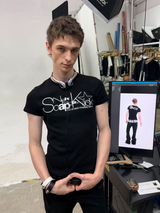 REFLECTIVE PATTERNED COTTON T-SHIRT
