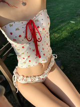 FLORAL RUFFLE BIKINI SET