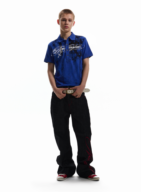 PATRIOTIC ASIAN STREETWEAR POLO SHIRT
