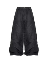 ALIEN SKELETAL WIDE LEG JEANS