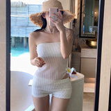KOREAN BANDEAU SWIMWEAR SET