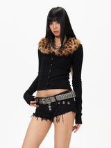 LEOPARD PRINT LONG SLEEVE T-SHIRT