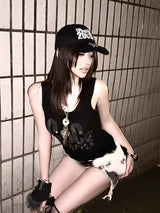 SKULL PRINT CASUAL CAP
