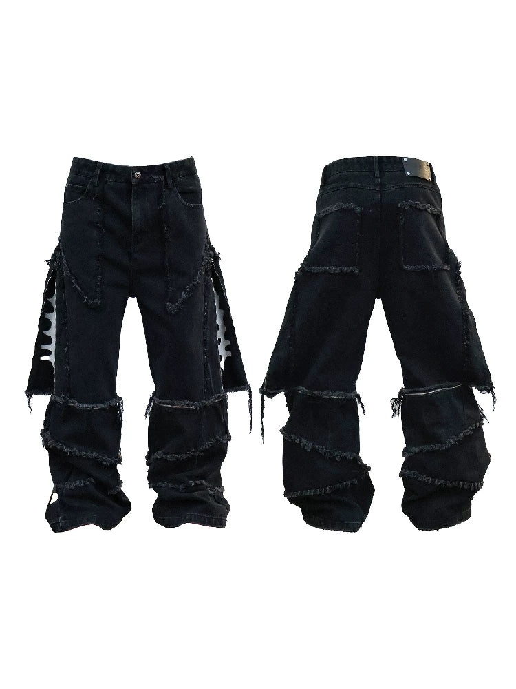 INFECTED WIDE LEG JEANS SET