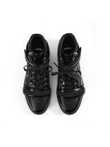 HIGH-TOP PATENT LEATHER SNEAKERS