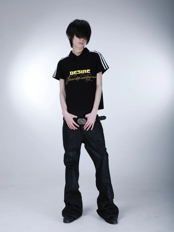 BAMBOO PATTERN SLIM FIT JEANS