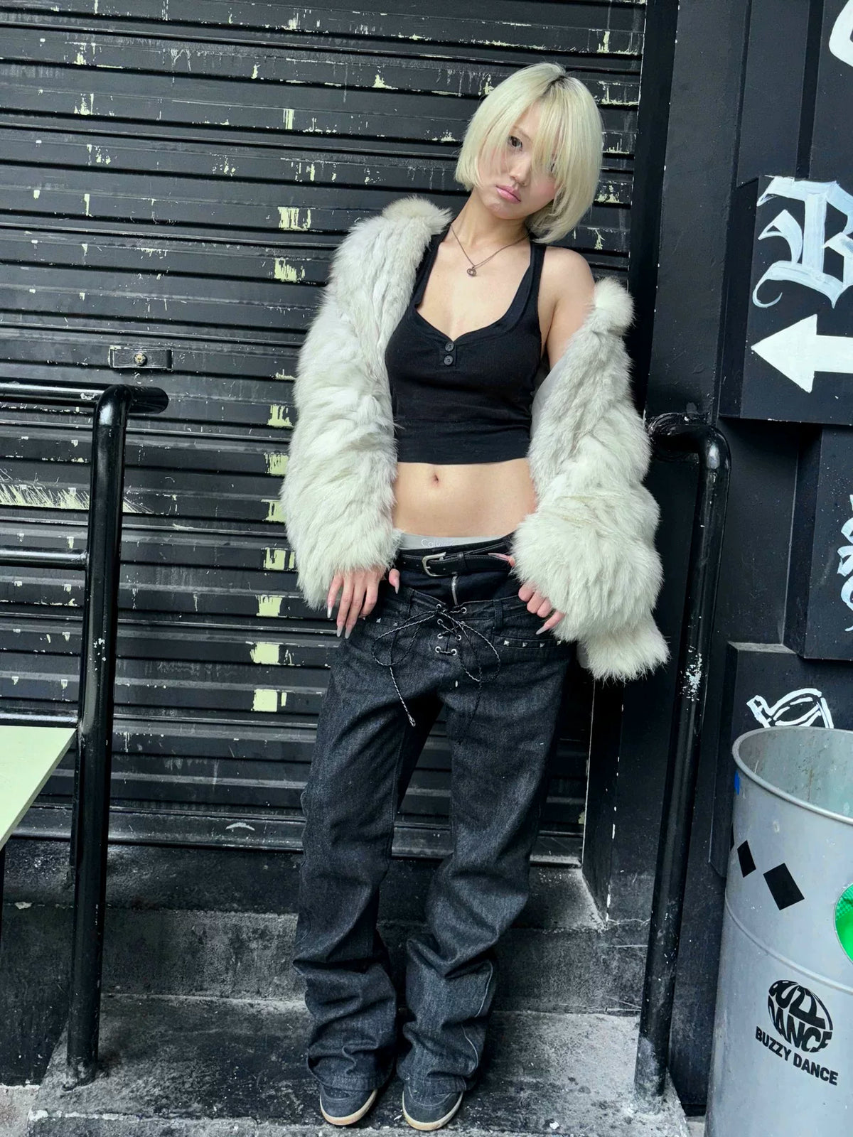 CUSTOM BLACK RAW DENIM PANTS