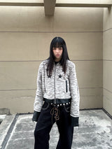 TIGER STRIPE SPLICED JACKET