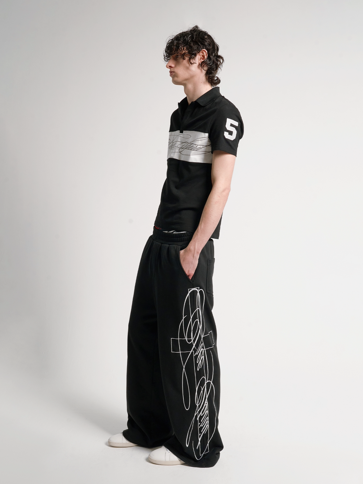 PATCHWORK CROSS PRINT POLO