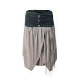 PLEATED KNIT TASSEL SKIRT