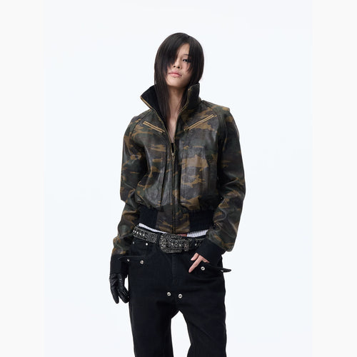 CAMOUFLAGE ZIP JACKET