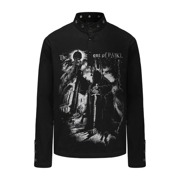 DEMON KING CASTLE HENLEY T-SHIRT