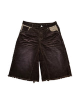 LEOPARD PRINT CORDUROY SHORTS