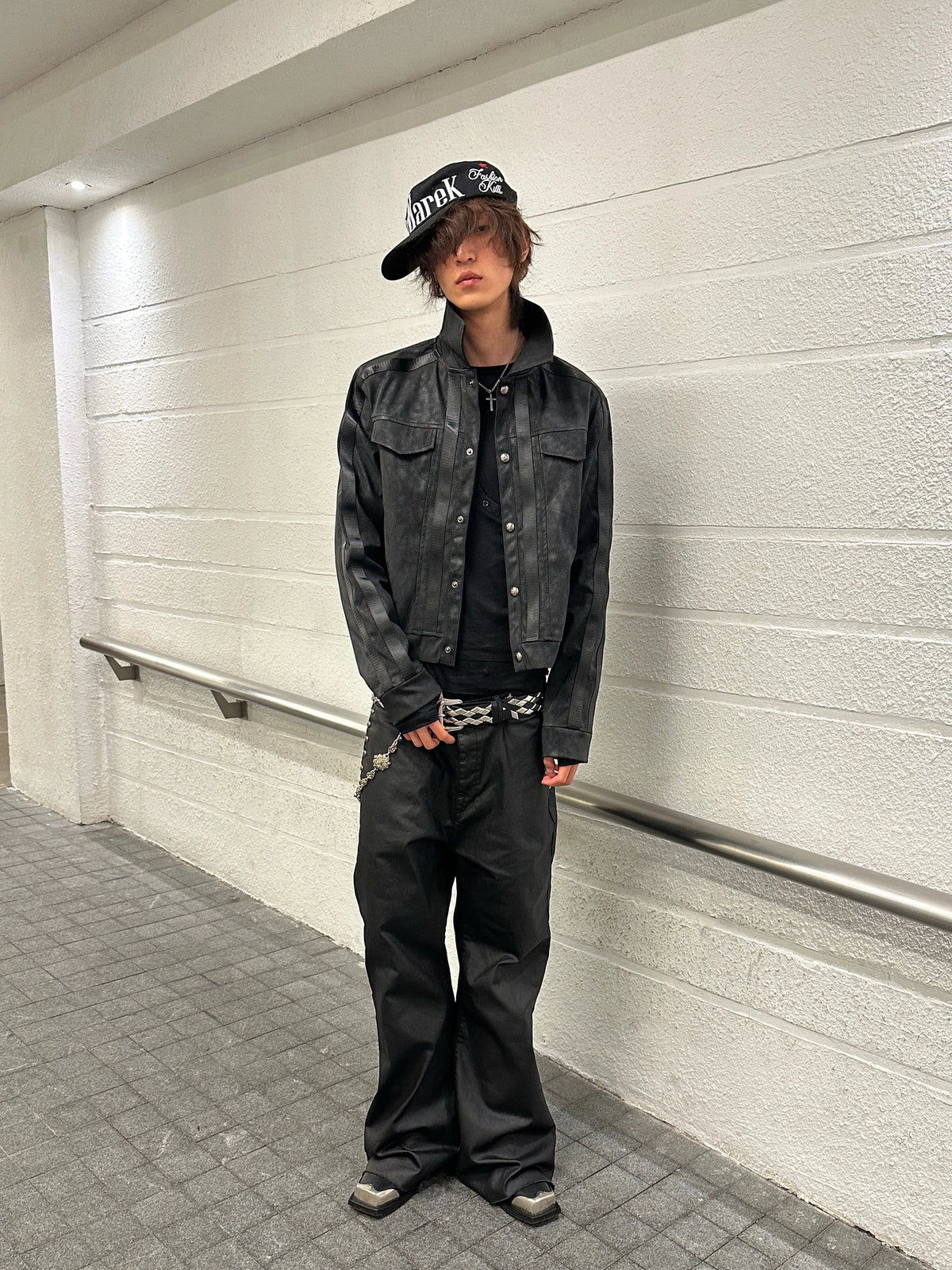VASCULAR BLACK LEATHER JACKET
