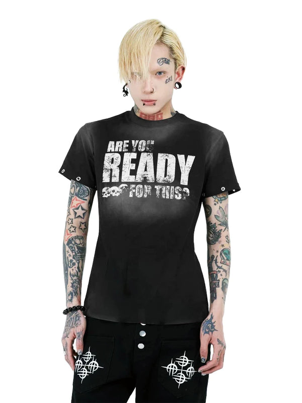 SKULL PRINT SLIM FIT T-SHIRT