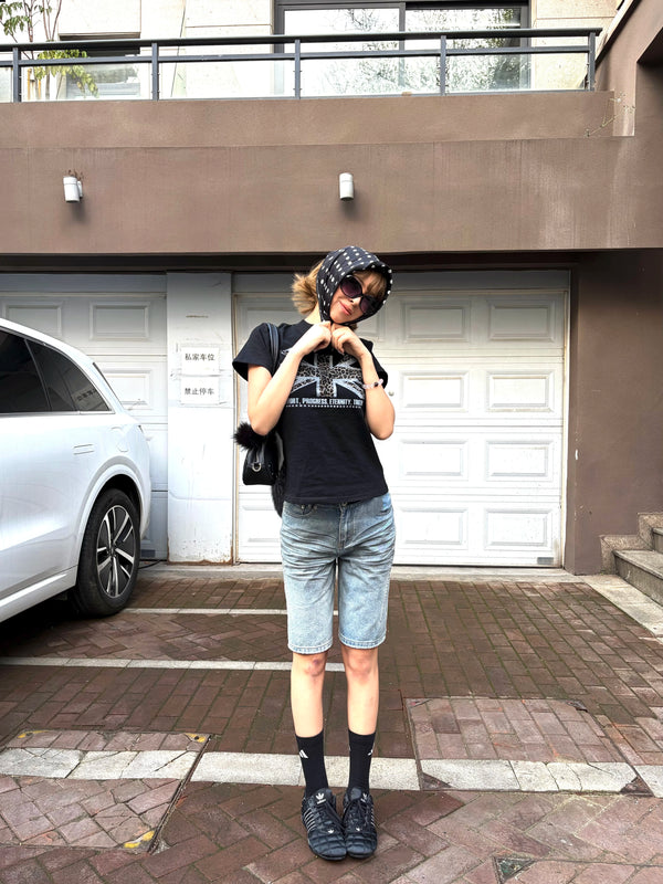 LEOPARD FLAG GRAPHIC T-SHIRT