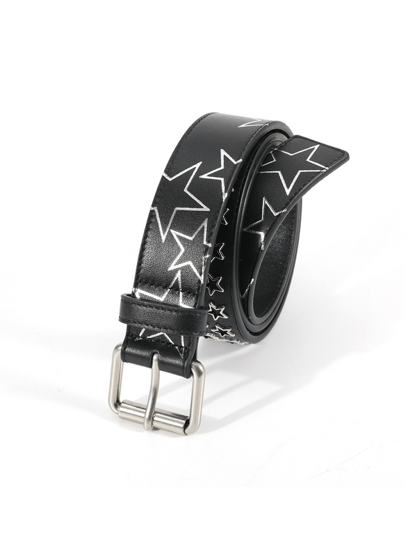 CUSTOM SILVER RIVET LEATHER BELT