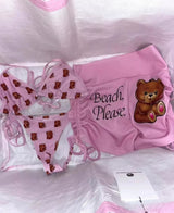 PINK TEDDY BEAR BIKINI SET