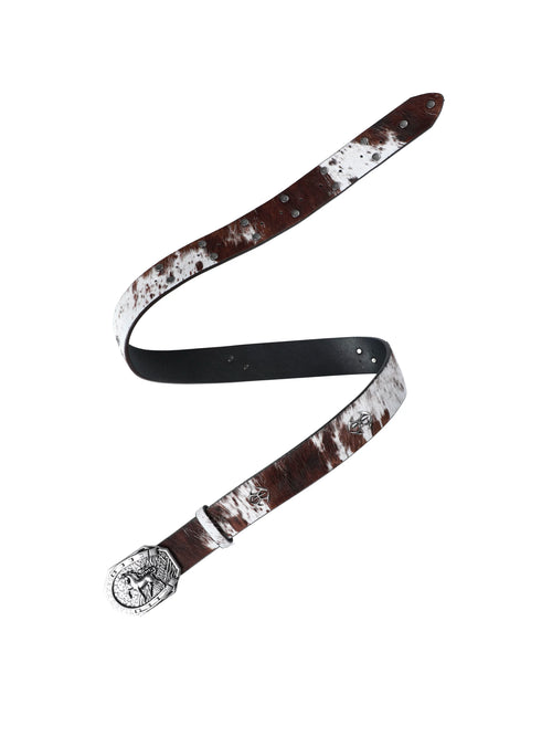 RIVET-STUDDED LEATHER BELT