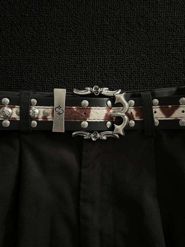 COWHIDE RIVET BELT BELT