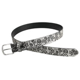 SKULL BUCKLE PU BELT