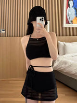 CHIC SOLID COLOR BIKINI SET