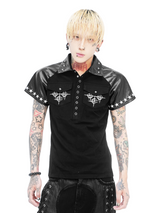 DARK SKULL EMBROIDERED T-SHIRT
