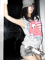 HOODED STAR-SPANGLED T-SHIRT