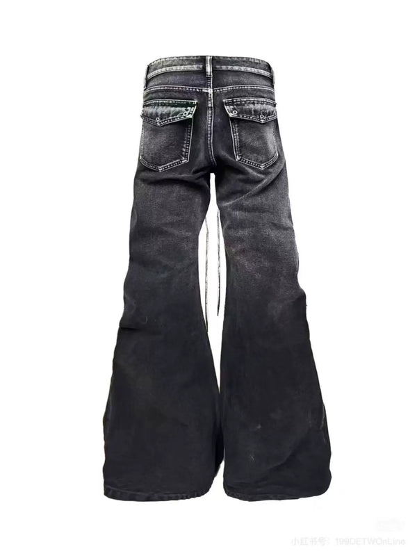 SUNBURST A-LINE DRAWSTRING JEANS