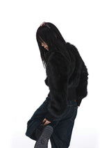 FAUX FUR ZIP COAT