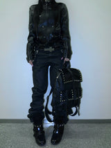 PUNK LEATHER SHOULDER BAG