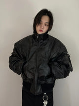 VINTAGE AGED COTTON BOMBER JACKET