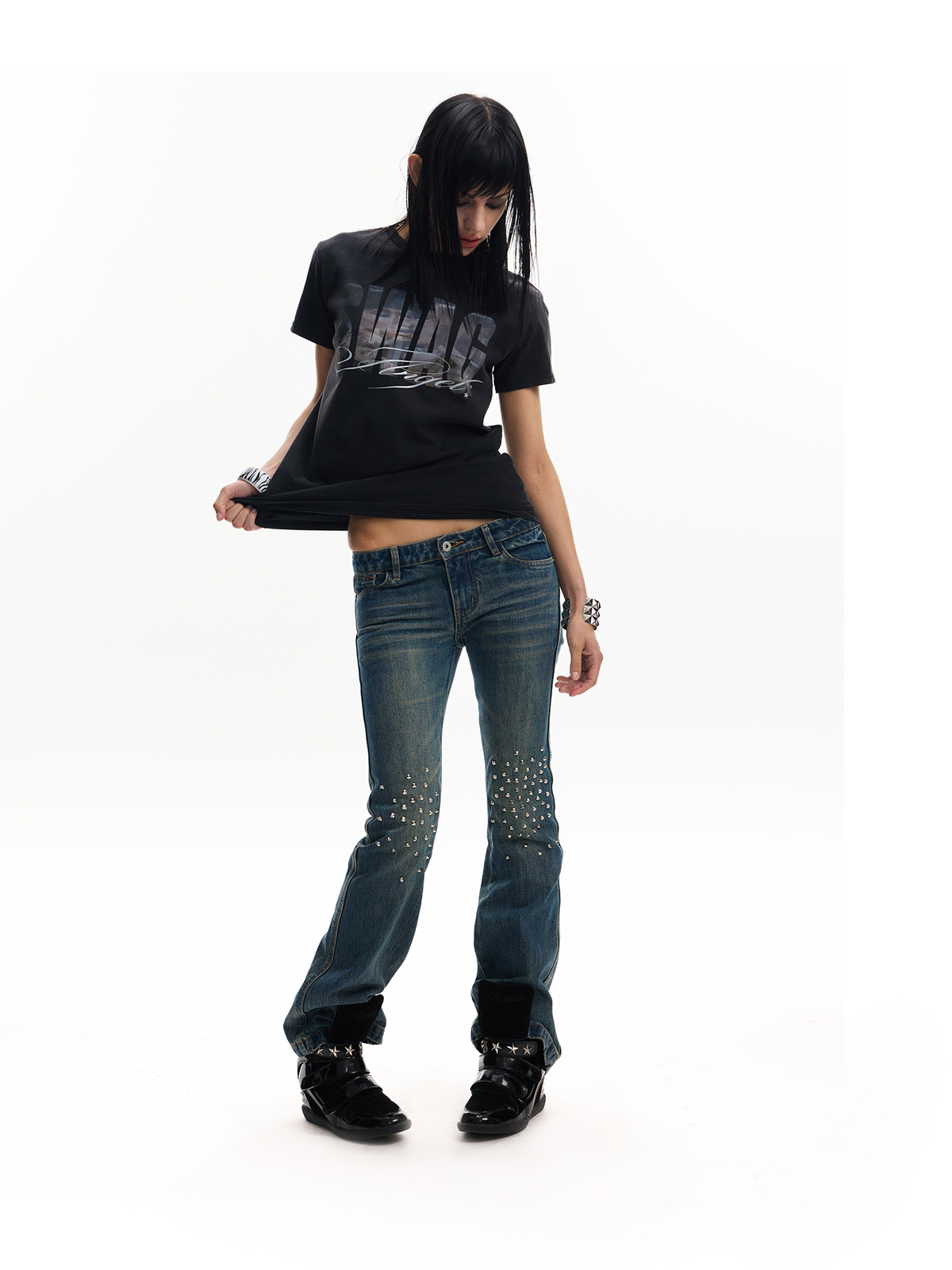 BRUSHED SILVER SWAGKISS TEE