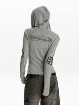 RETRO GOTHIC HOODED T-SHIRT
