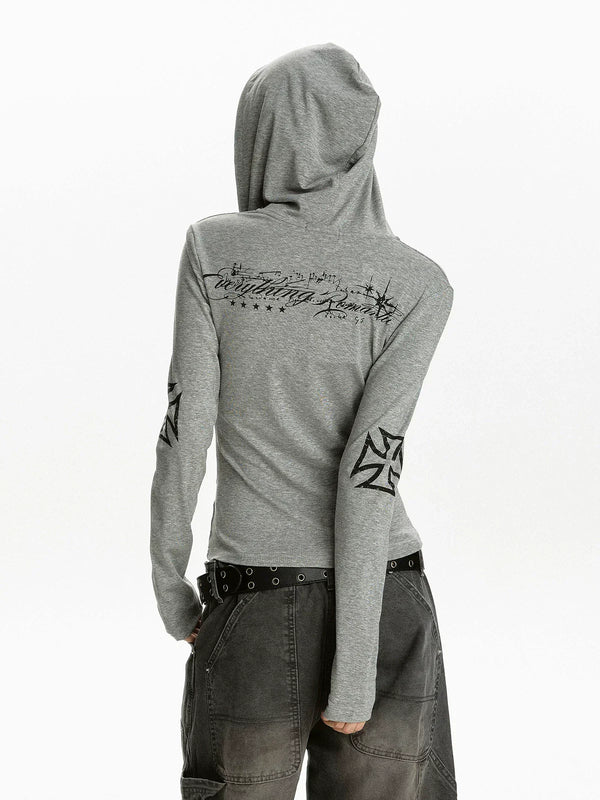 RETRO GOTHIC HOODED T-SHIRT