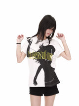 PUNK STYLE EMBROIDERED T-SHIRT