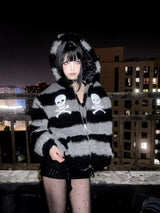 PUNK SKULL EMBROIDERED JACKET