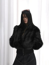 FAUX FUR ZIP COAT