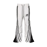 DECONSTRUCTED ZIPPER STRIPED SWEATPANTS