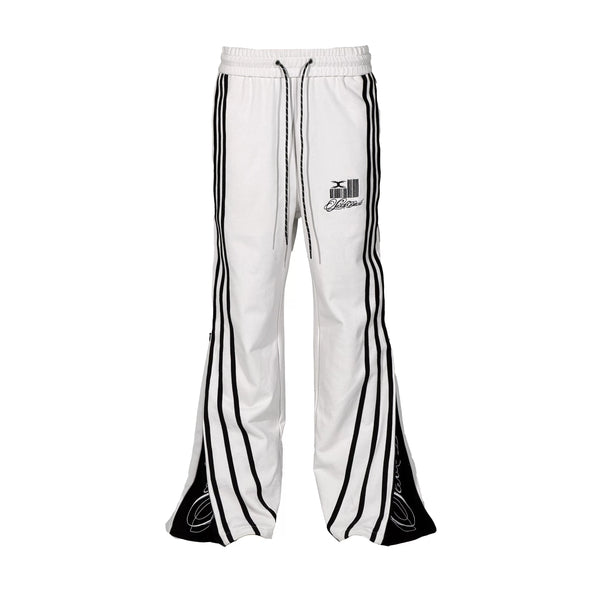 DECONSTRUCTED ZIPPER STRIPED SWEATPANTS