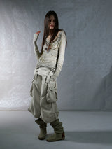 RETRO LOW WAIST CROPPED PANTS