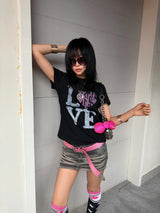 LEOPARD LOVE HEART TEE