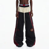 EMBROIDERED WIDE-LEG SWEATPANTS