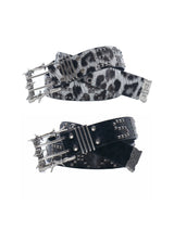 PUNK STUDDED LEOPARD BELT