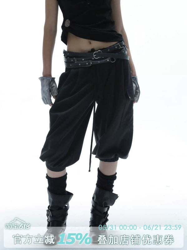 EQUESTRIAN STYLE LOOSE WORK PANTS