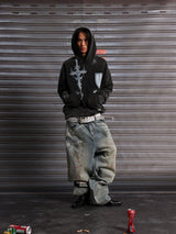 CASUAL WIDE-LEG STREETWEAR JEANS