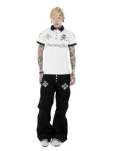 VINTAGE SKULL GRAPHIC POLO SHIRT